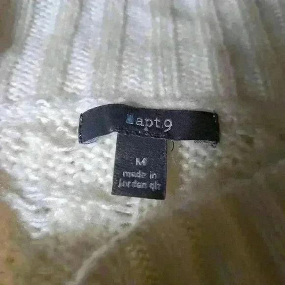 Cream Apt.9 Cable Knit Sweater - Picture 7 of 7